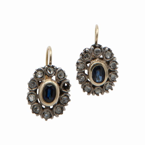 Orecchini borbonici con zaffiro  - Asta Gioielli, Orologi e Argenti - Associazione Nazionale - Case d'Asta italiane