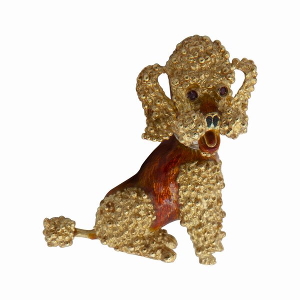 Spilla barboncino  - Asta Gioielli, Orologi e Argenti - Associazione Nazionale - Case d'Asta italiane