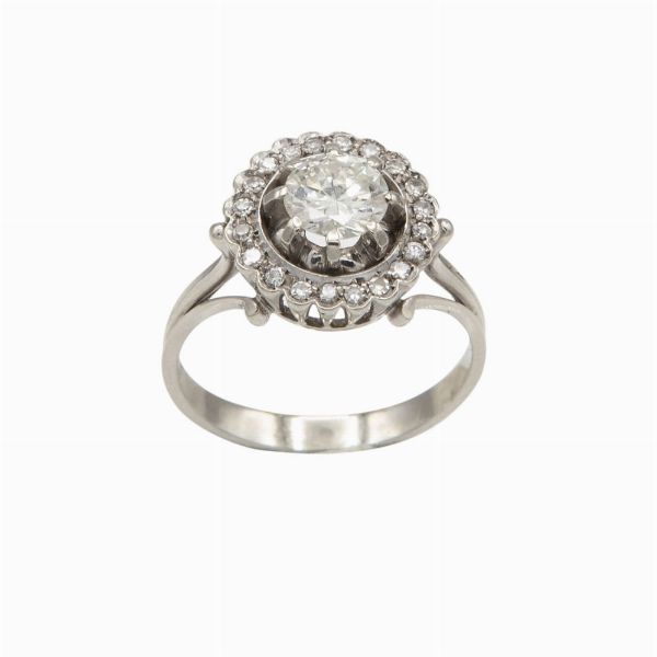 Anello con diamante  - Asta Gioielli, Orologi e Argenti - Associazione Nazionale - Case d'Asta italiane