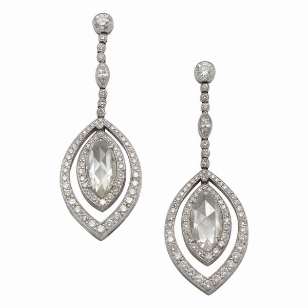 Orecchini diamanti  - Asta Gioielli, Orologi e Argenti - Associazione Nazionale - Case d'Asta italiane