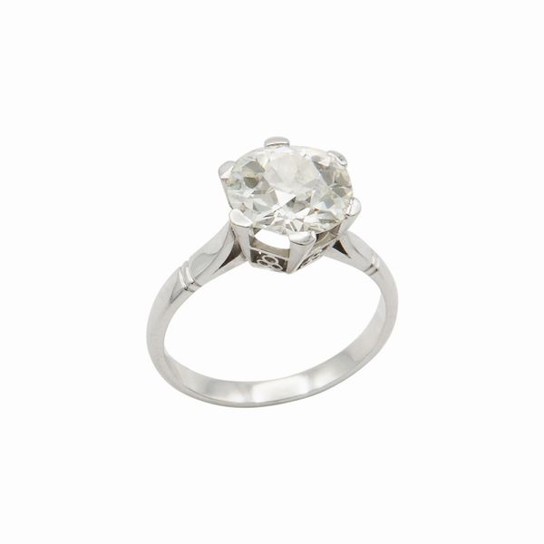 Anello con diamante  - Asta Gioielli, Orologi e Argenti - Associazione Nazionale - Case d'Asta italiane