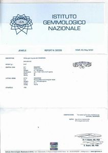 Anello con diamante  - Asta Gioielli, Orologi e Argenti - Associazione Nazionale - Case d'Asta italiane
