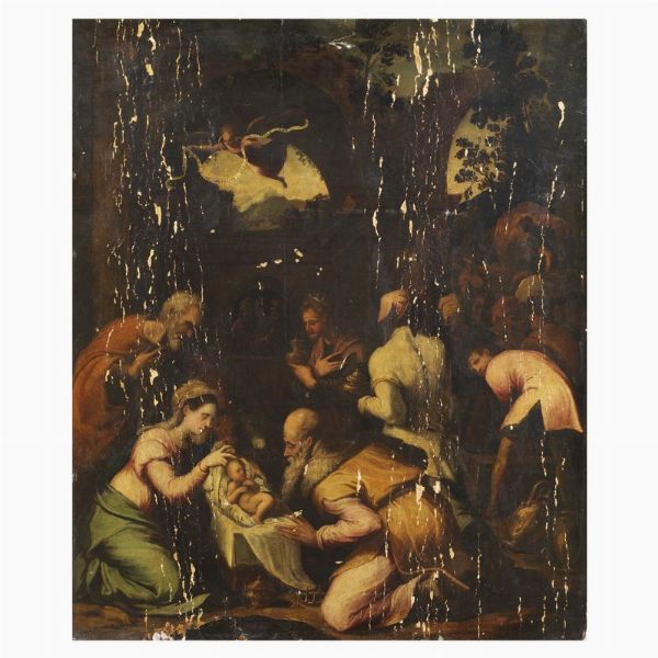 Scuola romana, seconda met� sec. XVI  - Asta ARCADE | Dipinti dal XV al XVIII secolo - Associazione Nazionale - Case d'Asta italiane