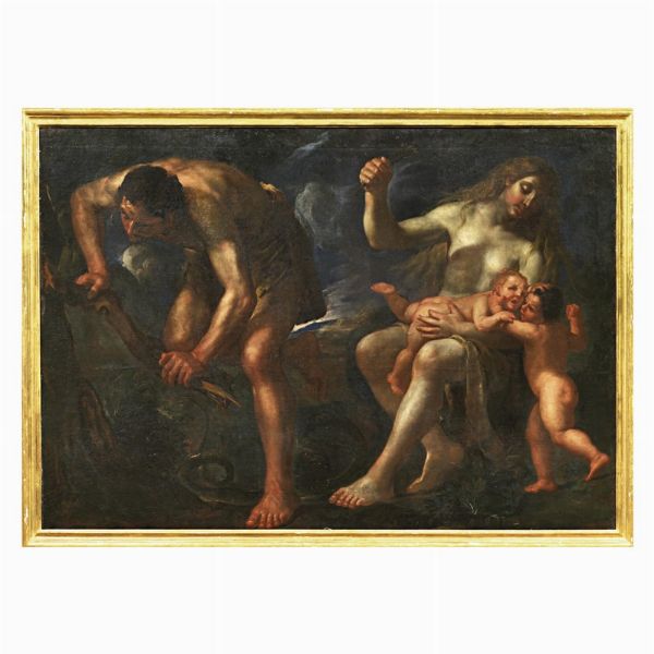 Scuola napoletana, sec. XVII  - Asta ARCADE | Dipinti dal XV al XVIII secolo - Associazione Nazionale - Case d'Asta italiane