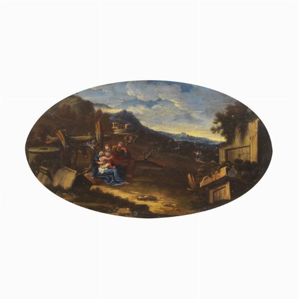 Scuola romana, sec. XVIII  - Asta ARCADE | Dipinti dal XV al XVIII secolo - Associazione Nazionale - Case d'Asta italiane