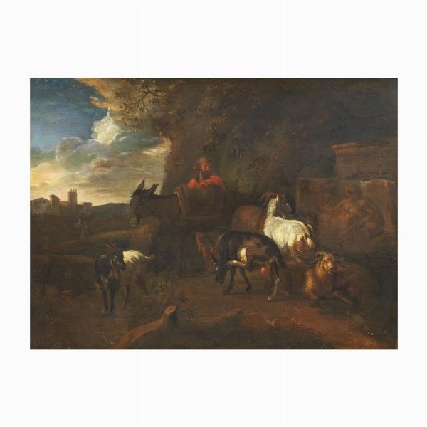 Seguace di Pieter van Bloemen, sec. XVIII  - Asta ARCADE | Dipinti dal XV al XVIII secolo - Associazione Nazionale - Case d'Asta italiane
