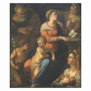 Scuola emiliana, seconda met sec. XVI  - Asta ARCADE | Dipinti dal XV al XVIII secolo - Associazione Nazionale - Case d'Asta italiane
