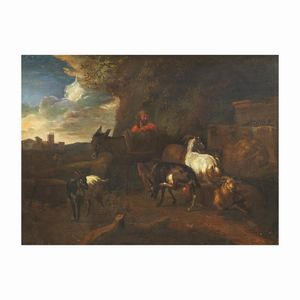Seguace di Pieter van Bloemen, sec. XVIII  - Asta ARCADE | Dipinti dal XV al XVIII secolo - Associazione Nazionale - Case d'Asta italiane