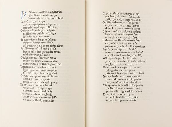 DANTE ALIGHIERI : Comedia  - Asta L'arte di riprodurre codici - Associazione Nazionale - Case d'Asta italiane