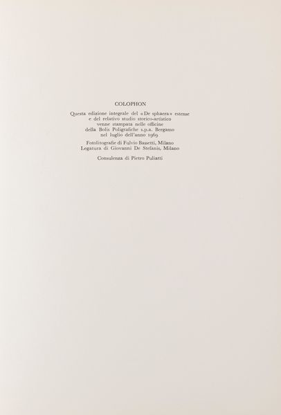 De Sphaera estense  - Asta L'arte di riprodurre codici - Associazione Nazionale - Case d'Asta italiane