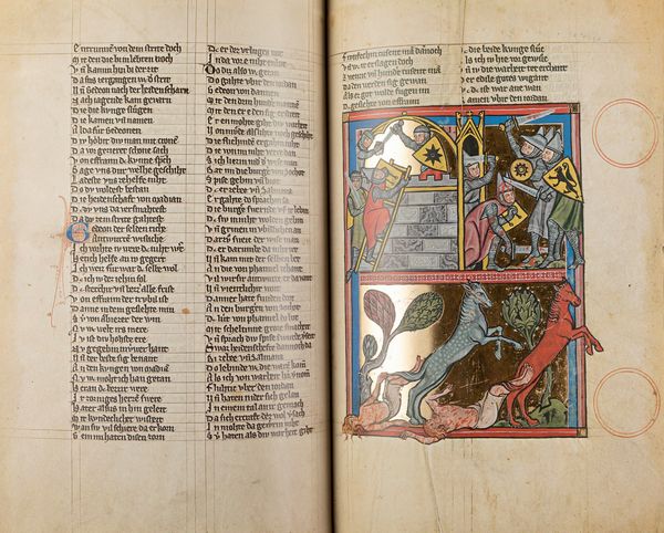 Rudolf von Ems : Weltchronik - Der Stricker Karl Der Grosse  - Asta L'arte di riprodurre codici - Associazione Nazionale - Case d'Asta italiane