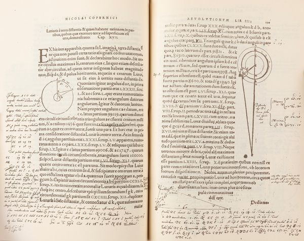 Niccolò Copernico : De Revolutionibus Orbium Coelestium Libri sex cum commentariis manu scriptis Tychonis Brahe  - Asta L'arte di riprodurre codici - Associazione Nazionale - Case d'Asta italiane