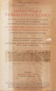 Petrarca, Francesco - Francisci Petrarcae Vergilianus Codex