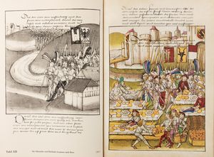 Diebold Schilling von Berne : Diebold Schilling Spiezer Bilder-Chronik 1485  - Asta L'arte di riprodurre codici - Associazione Nazionale - Case d'Asta italiane