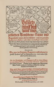 Martin Pegius - Geburtsstundenbuch, darinnen eines jetlichen Menschen Natur und Eigenschafft