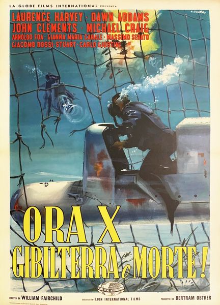 Averardo Ciriello : Ora X: Gibilterra o morte! (The Silent Enemy)  - Asta The Art of Movie Posters - Associazione Nazionale - Case d'Asta italiane