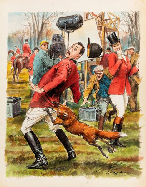 Walter Molino : Alberto Sordi e Fiona Lewis  - Asta The Art of Movie Posters - Associazione Nazionale - Case d'Asta italiane