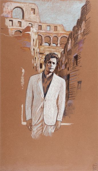 Milo Manara : Marcello Mastroianni  - Asta The Art of Movie Posters - Associazione Nazionale - Case d'Asta italiane