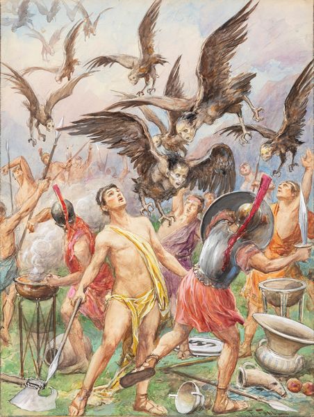 Fabio Fabbi : L�Iliade - Le Arpie  - Asta The Art of Movie Posters - Associazione Nazionale - Case d'Asta italiane