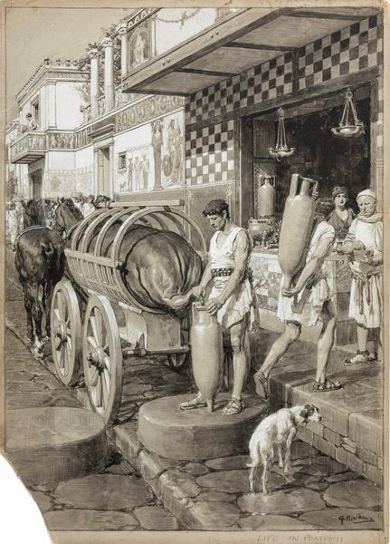 Fortunino Matania : Life in Pompeii 2000 years ago  - Asta The Art of Movie Posters - Associazione Nazionale - Case d'Asta italiane