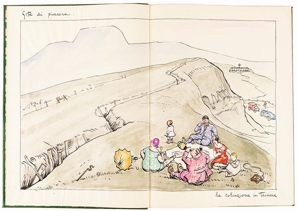 Giuseppe Novello : La guerra � bella ma � scomoda  - Asta The Art of Movie Posters - Associazione Nazionale - Case d'Asta italiane