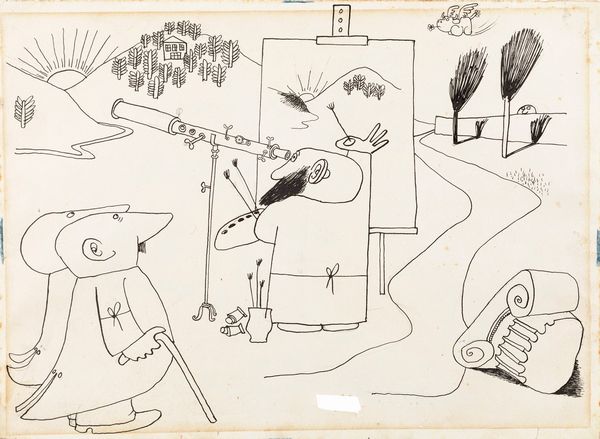 Saul Steinberg : Scrupoli  - Asta The Art of Movie Posters - Associazione Nazionale - Case d'Asta italiane