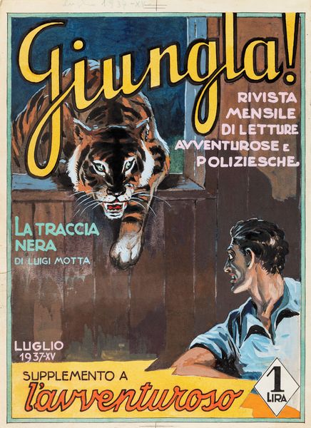 Giove Toppi : Giungla! - La traccia nera  - Asta The Art of Movie Posters - Associazione Nazionale - Case d'Asta italiane