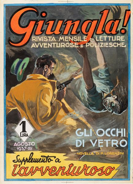 Giove Toppi : Giungla! - Gli occhi di vetro  - Asta The Art of Movie Posters - Associazione Nazionale - Case d'Asta italiane
