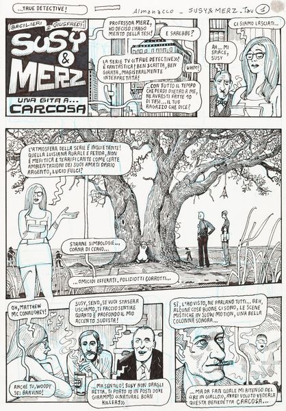 Paolo Bacilieri : Susy & Merz - Una gita a Carcosa  - Asta The Art of Movie Posters - Associazione Nazionale - Case d'Asta italiane