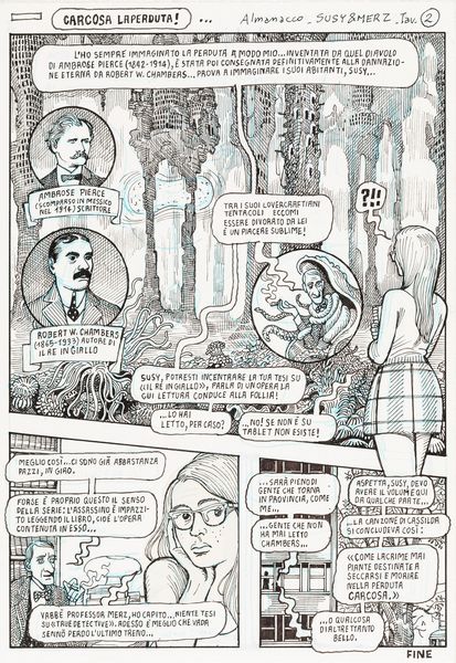 Paolo Bacilieri : Susy & Merz - Una gita a Carcosa  - Asta The Art of Movie Posters - Associazione Nazionale - Case d'Asta italiane