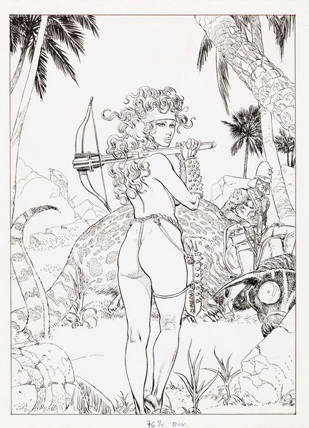 Emiliano Simeoni : Guerriera  - Asta The Art of Movie Posters - Associazione Nazionale - Case d'Asta italiane