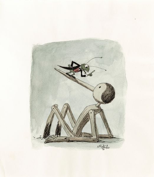 Franco Matticchio : Pinocchio e il Grillo parlante  - Asta The Art of Movie Posters - Associazione Nazionale - Case d'Asta italiane