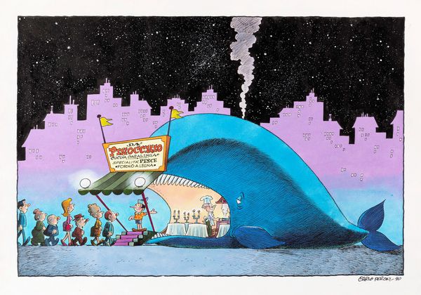 Carlo Peroni : Da Pinocchio, cucina casalinga  - Asta The Art of Movie Posters - Associazione Nazionale - Case d'Asta italiane