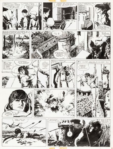 Dino Battaglia : La freccia nera  - Asta The Art of Movie Posters - Associazione Nazionale - Case d'Asta italiane