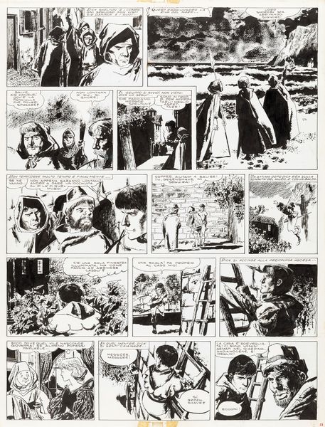 Dino Battaglia : La freccia nera  - Asta The Art of Movie Posters - Associazione Nazionale - Case d'Asta italiane