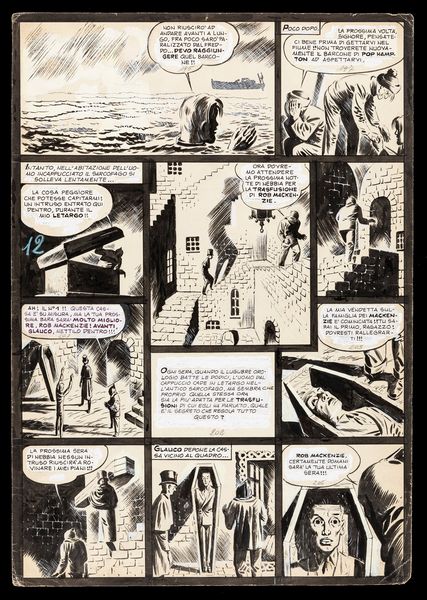 Fernando Carcupino : Draky, la morte viene con la nebbia  - Asta The Art of Movie Posters - Associazione Nazionale - Case d'Asta italiane