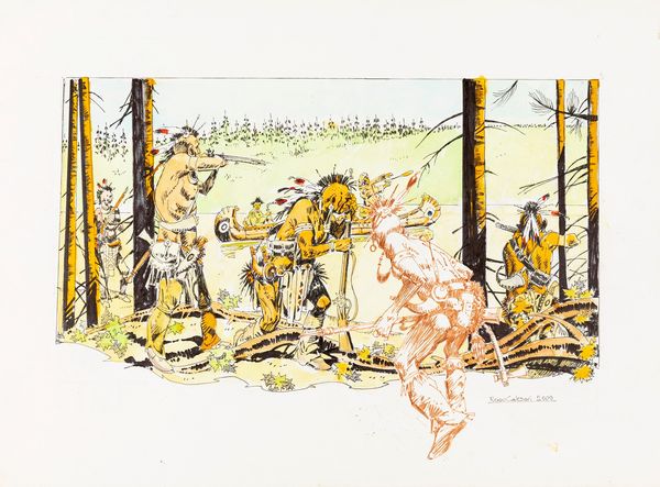 Renzo Calegari : Il West - Ambush on the river  - Asta The Art of Movie Posters - Associazione Nazionale - Case d'Asta italiane