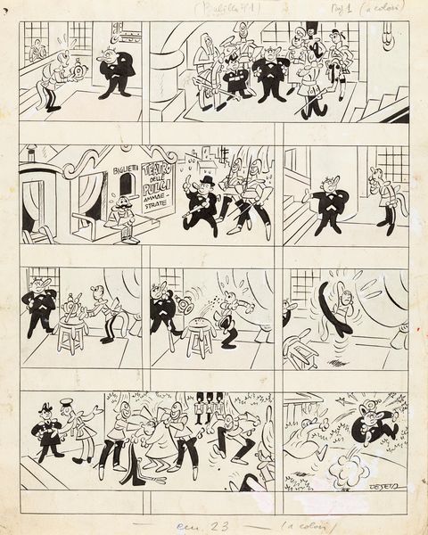 Enrico De Seta : Re Giorgetto e Ciurcillone  - Asta The Art of Movie Posters - Associazione Nazionale - Case d'Asta italiane