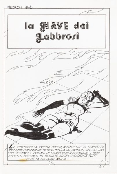 Magnus (Roberto Raviola) : Necron - La nave dei lebbrosi  - Asta The Art of Movie Posters - Associazione Nazionale - Case d'Asta italiane