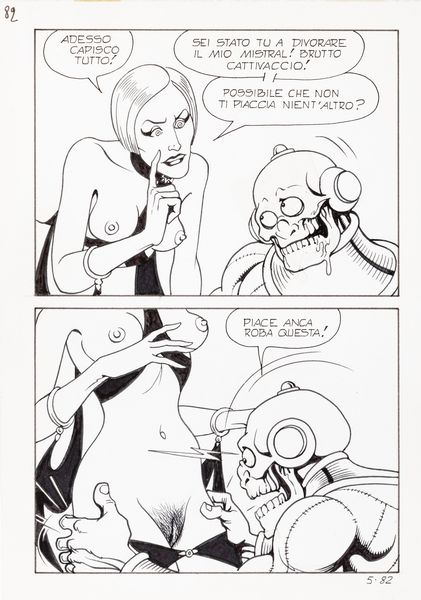 Magnus (Roberto Raviola) : Necron - Nobilt� depravata  - Asta The Art of Movie Posters - Associazione Nazionale - Case d'Asta italiane