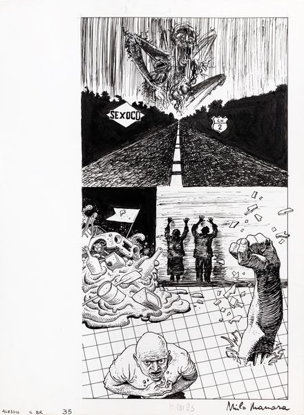 Milo Manara : Alessio il Borghese rivoluzionario  - Asta The Art of Movie Posters - Associazione Nazionale - Case d'Asta italiane