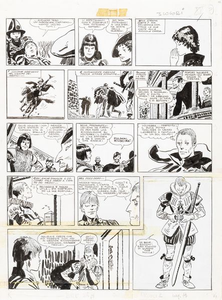 Hugo Pratt : Le avventure di Fanfulla  - Asta The Art of Movie Posters - Associazione Nazionale - Case d'Asta italiane