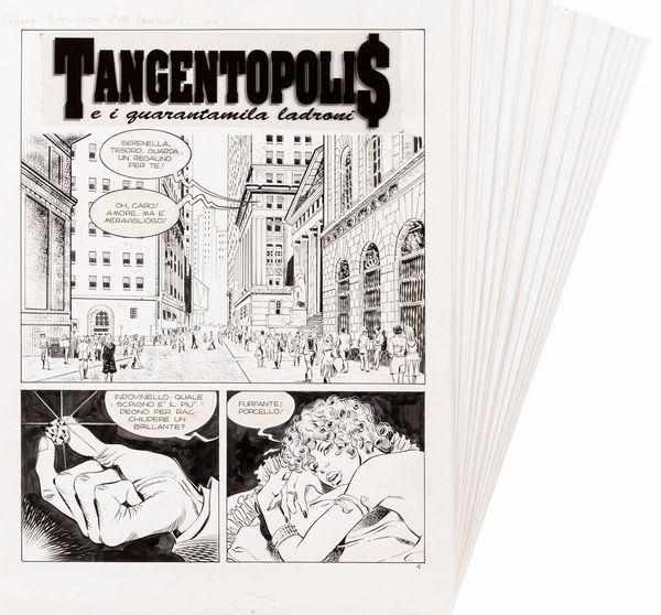 Massimo Pesce : Tangentopolis e i quarantamila ladroni  - Asta The Art of Movie Posters - Associazione Nazionale - Case d'Asta italiane