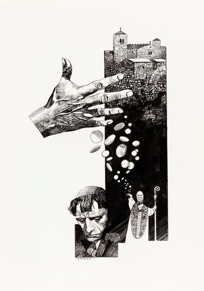 Sergio Toppi : Voci discordi - Il sacrilegio  - Asta The Art of Movie Posters - Associazione Nazionale - Case d'Asta italiane