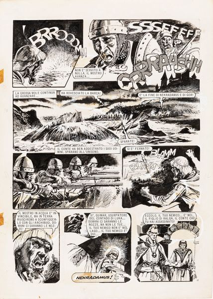 Horacio Lalia : Nekradamus - El monstruo del lago  - Asta The Art of Movie Posters - Associazione Nazionale - Case d'Asta italiane