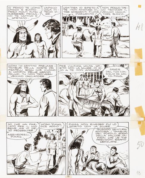 Gallieno Ferri : Zagor -  La roccaforte dei dannati  - Asta The Art of Movie Posters - Associazione Nazionale - Case d'Asta italiane