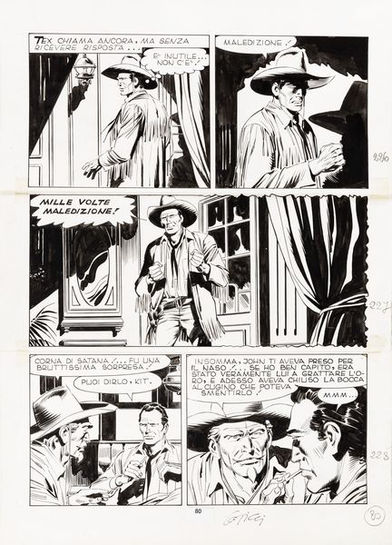 Giovanni Ticci : Tex - Fuga da Anderville  - Asta The Art of Movie Posters - Associazione Nazionale - Case d'Asta italiane