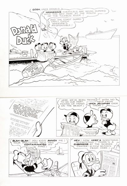 Pat Block : Donald Duck in Duck of the Deep  - Asta The Art of Movie Posters - Associazione Nazionale - Case d'Asta italiane