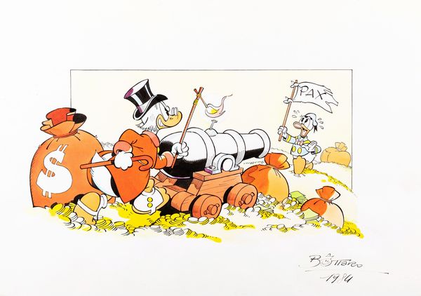 Luciano Bottaro : Guerra tra paperi  - Asta The Art of Movie Posters - Associazione Nazionale - Case d'Asta italiane