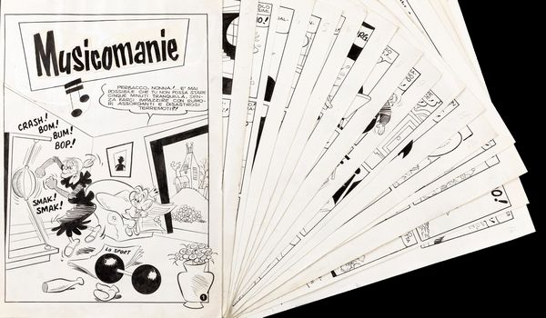 Giovan Battista Carpi : Nonna Abelarda - Musicomanie  - Asta The Art of Movie Posters - Associazione Nazionale - Case d'Asta italiane